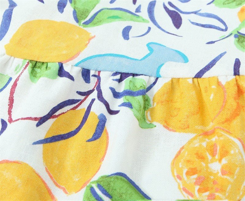 Women's Linen Print Midi Dress - PratSN