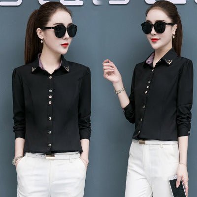 Women's long - sleeved chiffon shirt - PratSN
