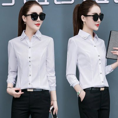 Women's long - sleeved chiffon shirt - PratSN