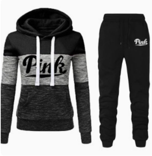 Women's Long - Sleeved Hooded Sweater Suit Women's Top Casual Color Matching - PratSN