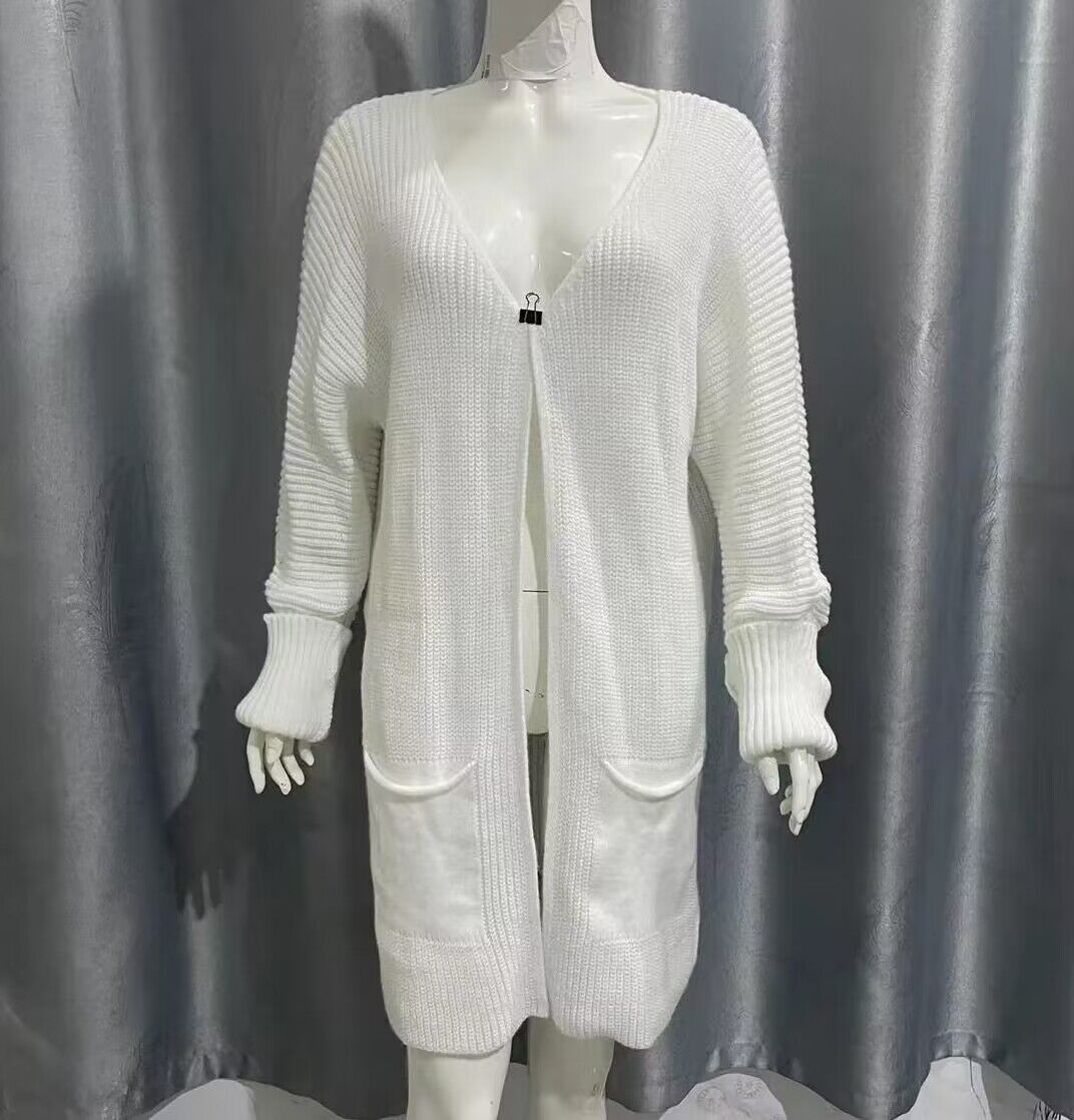 Women's Loose Knitted Sweater Mid - length Coat - PratSN