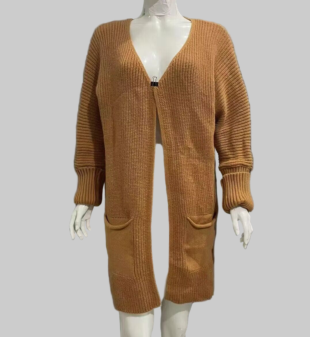 Women's Loose Knitted Sweater Mid - length Coat - PratSN