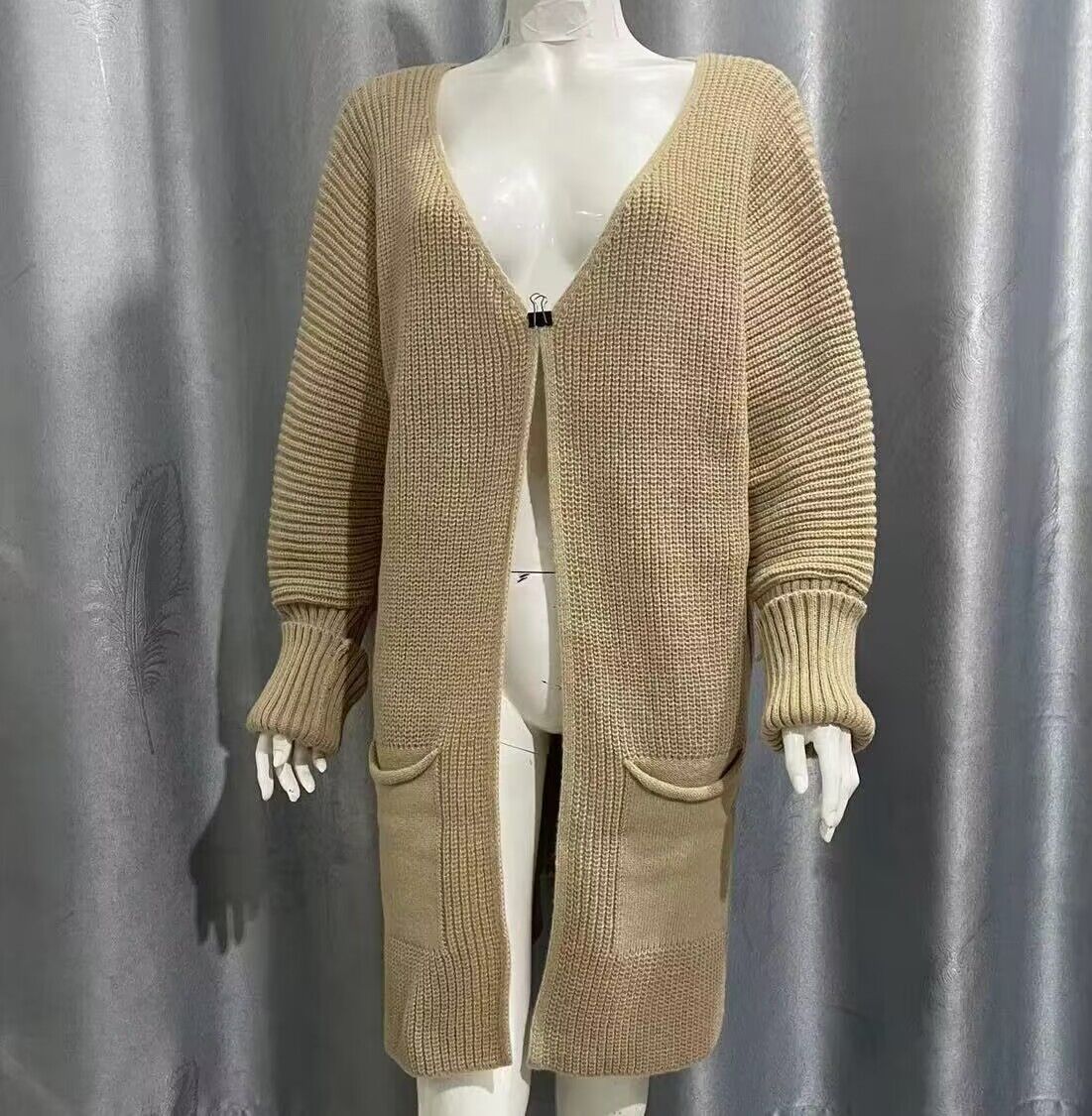Women's Loose Knitted Sweater Mid - length Coat - PratSN