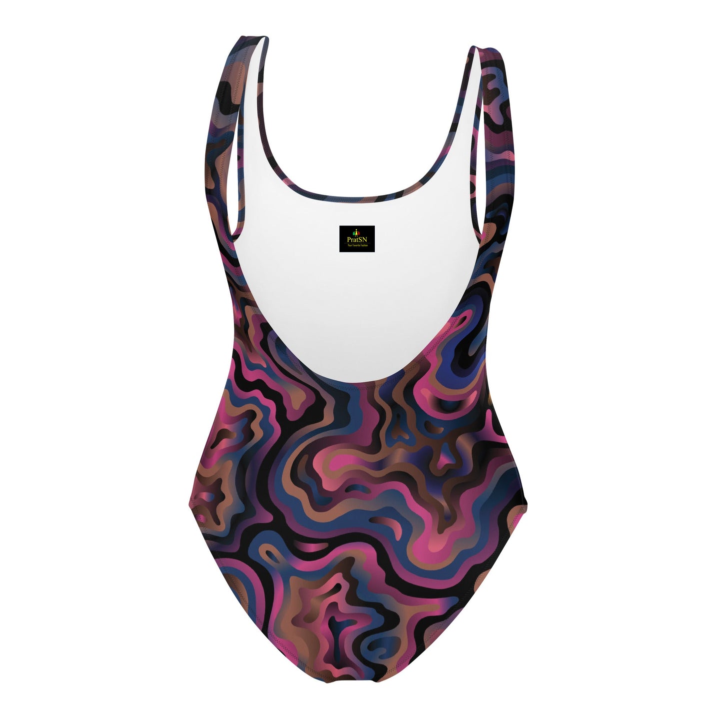 Women's mosaic pattern one - piece swimsuit | Multicolor swimsuits | Beach dress - PratSN