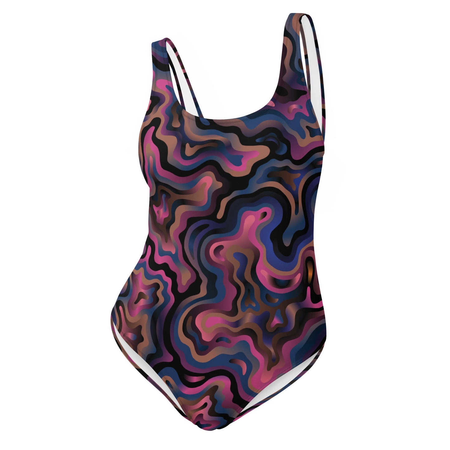 Women's mosaic pattern one - piece swimsuit | Multicolor swimsuits | Beach dress - PratSN