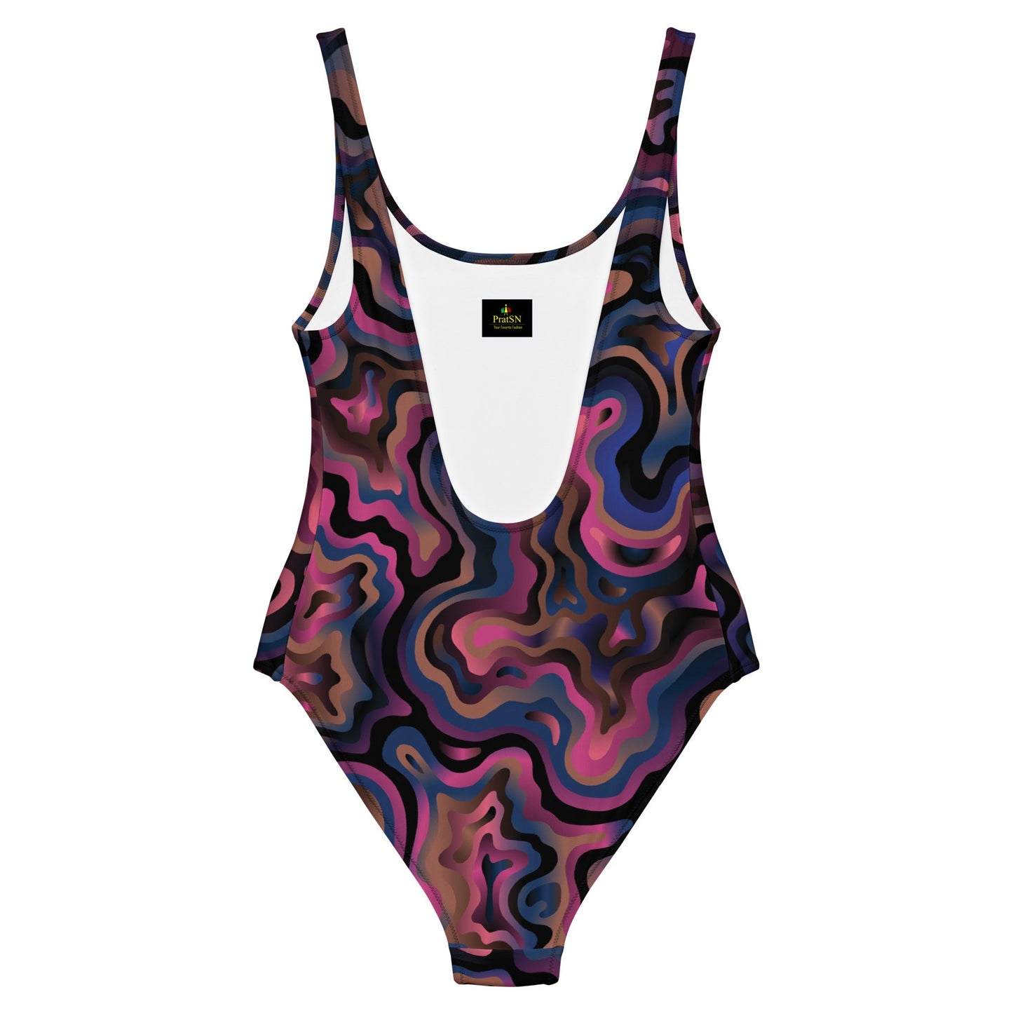Women's mosaic pattern one - piece swimsuit | Multicolor swimsuits | Beach dress - PratSN