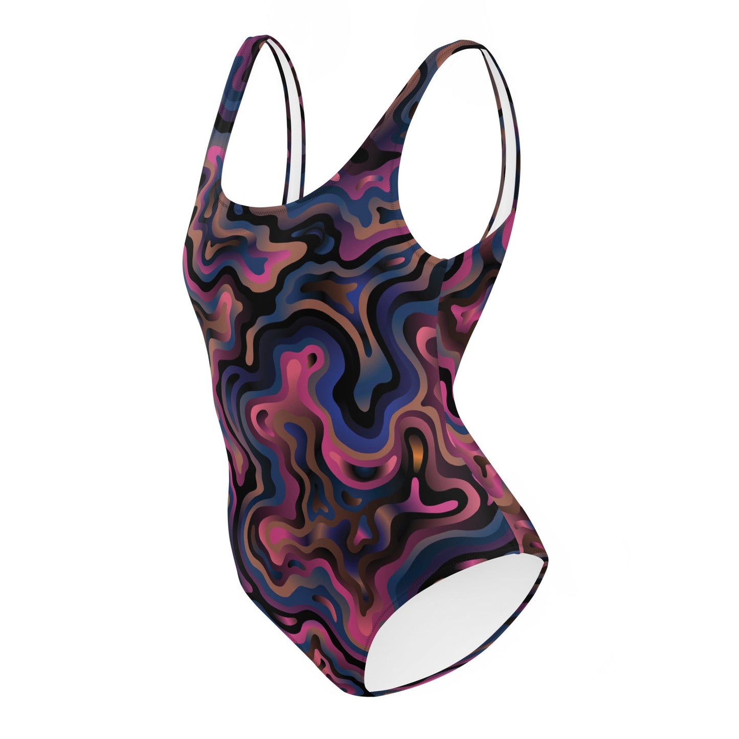 Women's mosaic pattern one - piece swimsuit | Multicolor swimsuits | Beach dress - PratSN