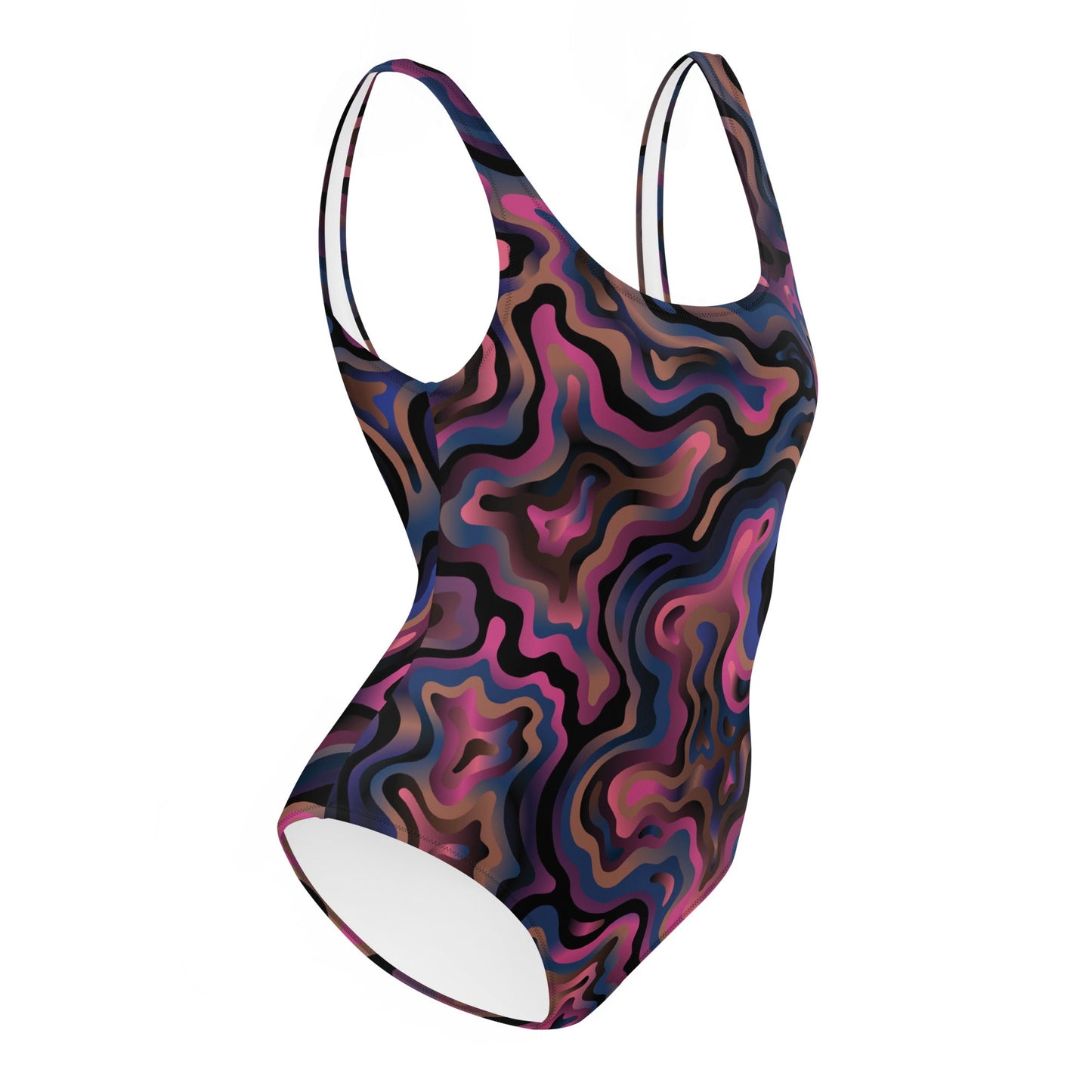 Women's mosaic pattern one - piece swimsuit | Multicolor swimsuits | Beach dress - PratSN