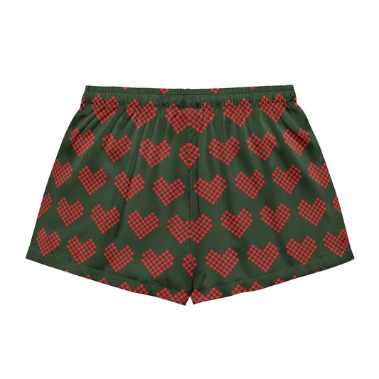 Women's Myrtle Green Pajama Shorts - PratSN