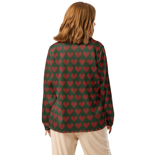 Women's Myrtle Green Women’s long sleeve pajama top - PratSN