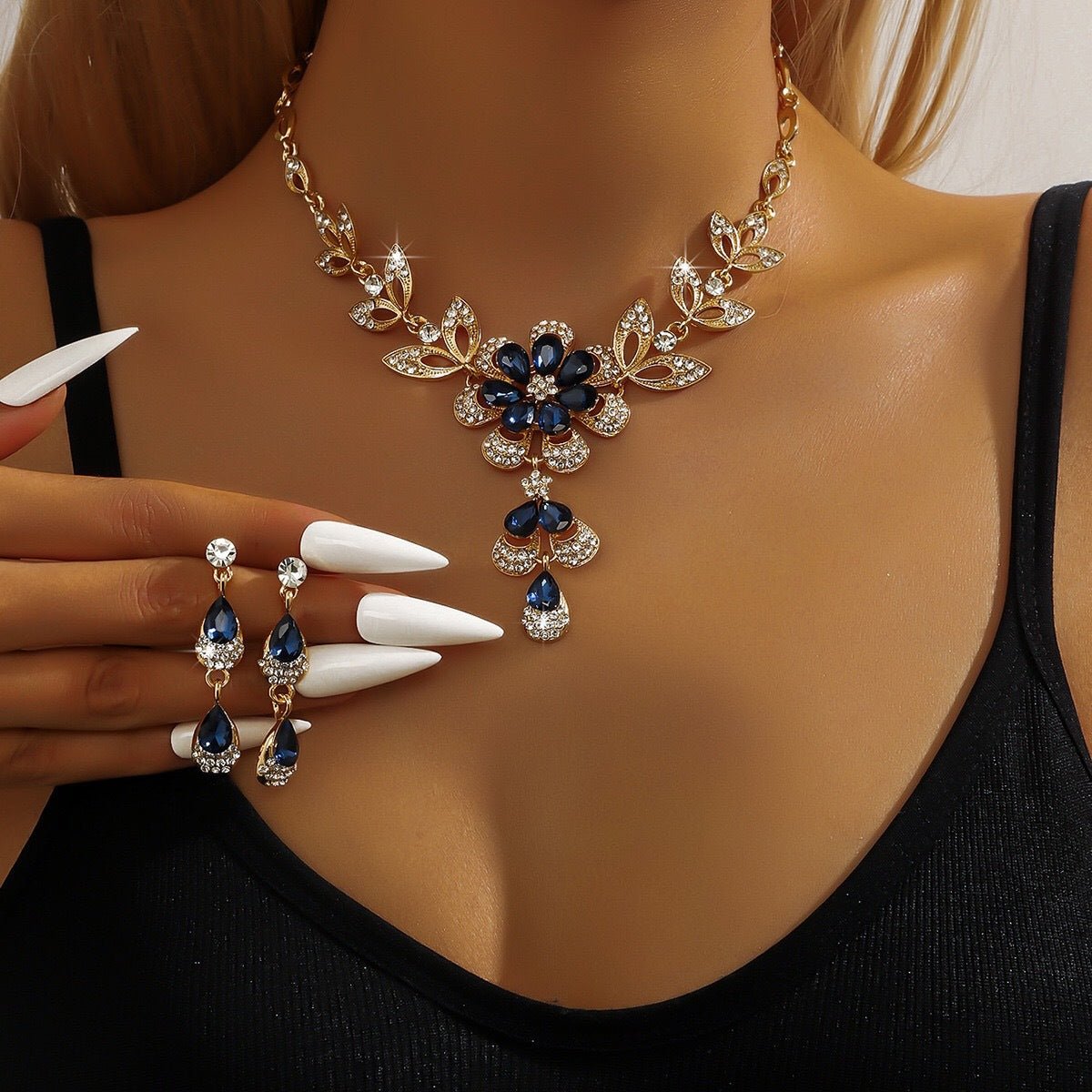 Women's Necklace, Affordable Luxury Fashion, Water Drop Flower - PratSN