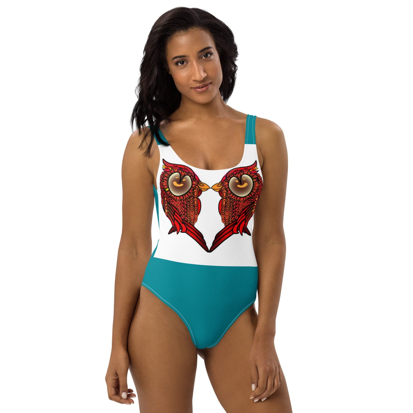 Women's One - Piece Swimsuit, Bird Swimwear ,vacation swimwear, holiday travel swimwear, mothers day gift - PratSN