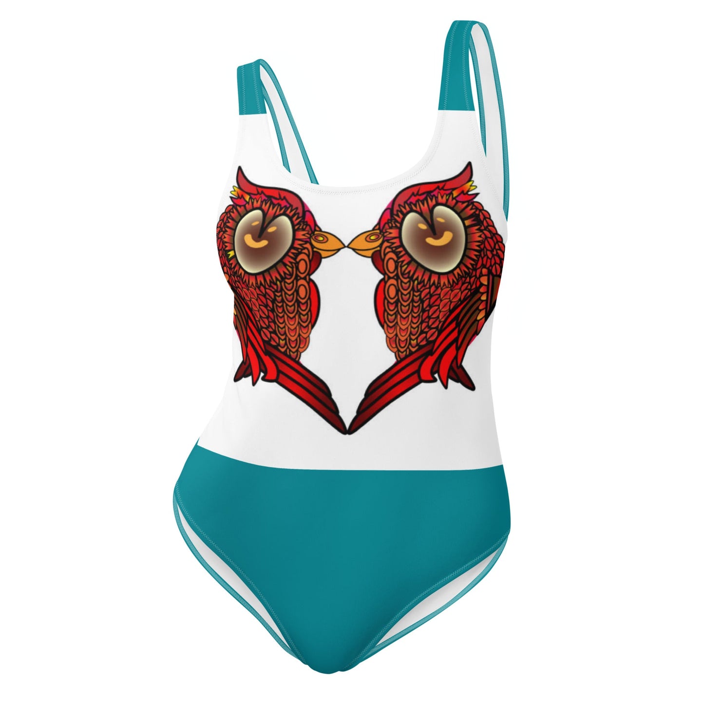 Women's One - Piece Swimsuit, Bird Swimwear ,vacation swimwear, holiday travel swimwear, mothers day gift - PratSN