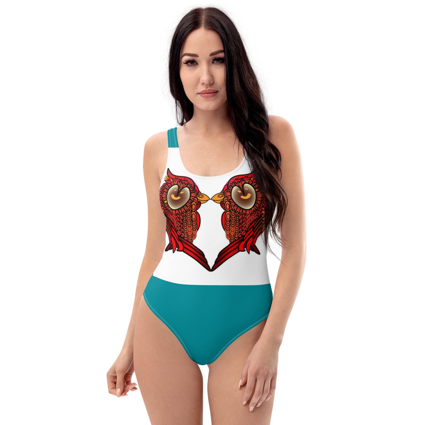 Women's One - Piece Swimsuit, Bird Swimwear ,vacation swimwear, holiday travel swimwear, mothers day gift - PratSN