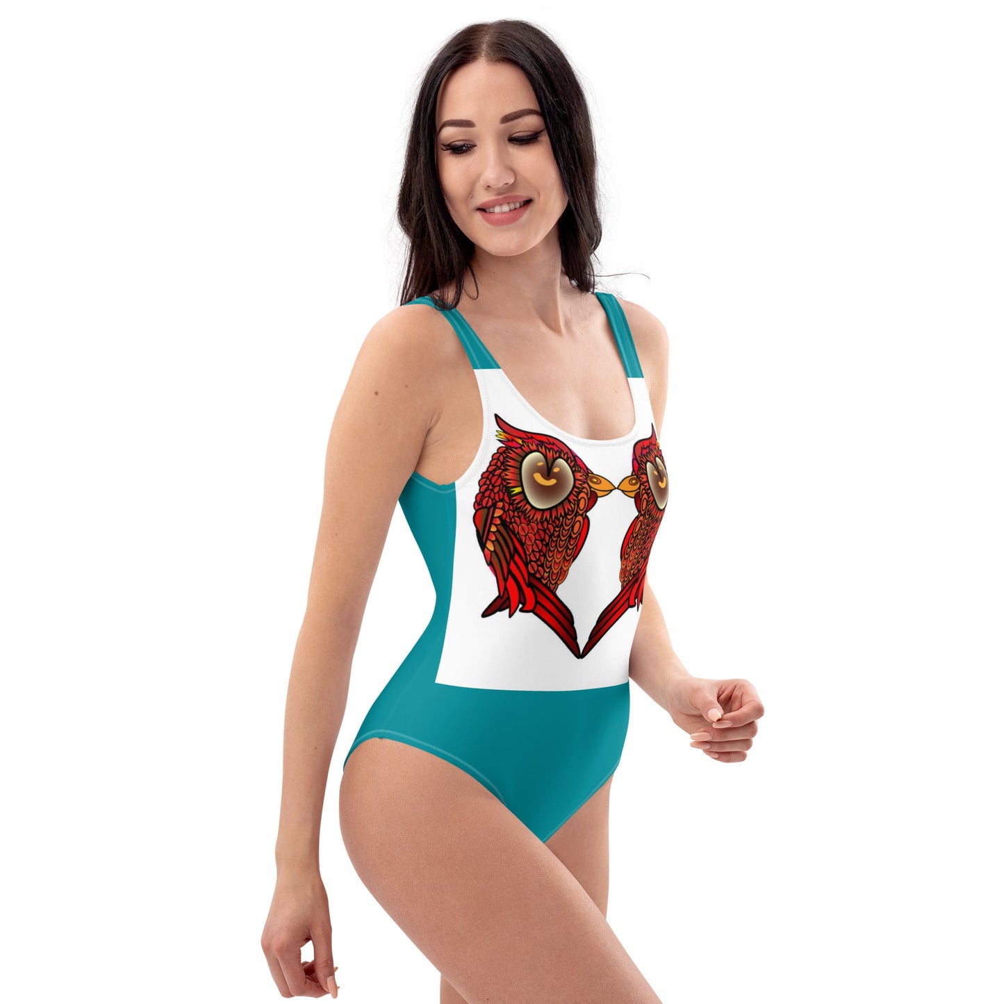Women's One - Piece Swimsuit, Bird Swimwear ,vacation swimwear, holiday travel swimwear, mothers day gift - PratSN