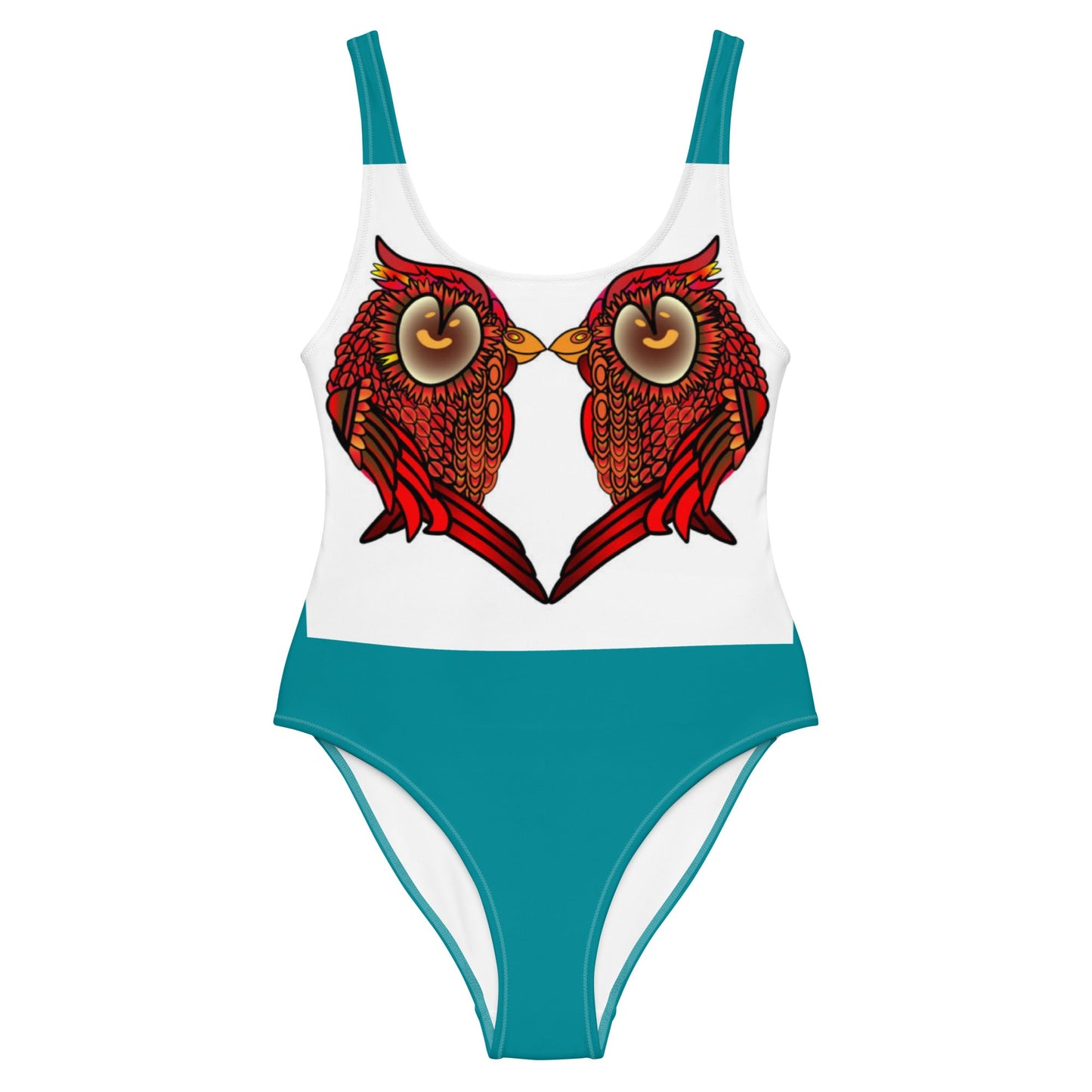 Women's One - Piece Swimsuit, Bird Swimwear ,vacation swimwear, holiday travel swimwear, mothers day gift - PratSN