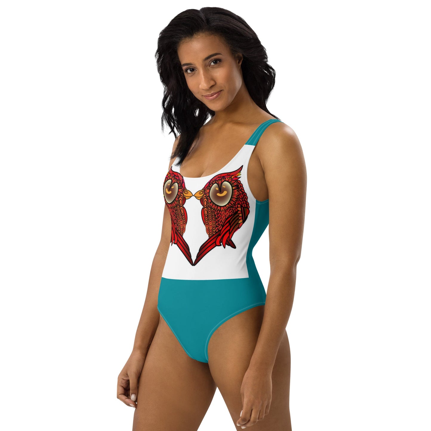 Women's One - Piece Swimsuit, Bird Swimwear ,vacation swimwear, holiday travel swimwear, mothers day gift - PratSN