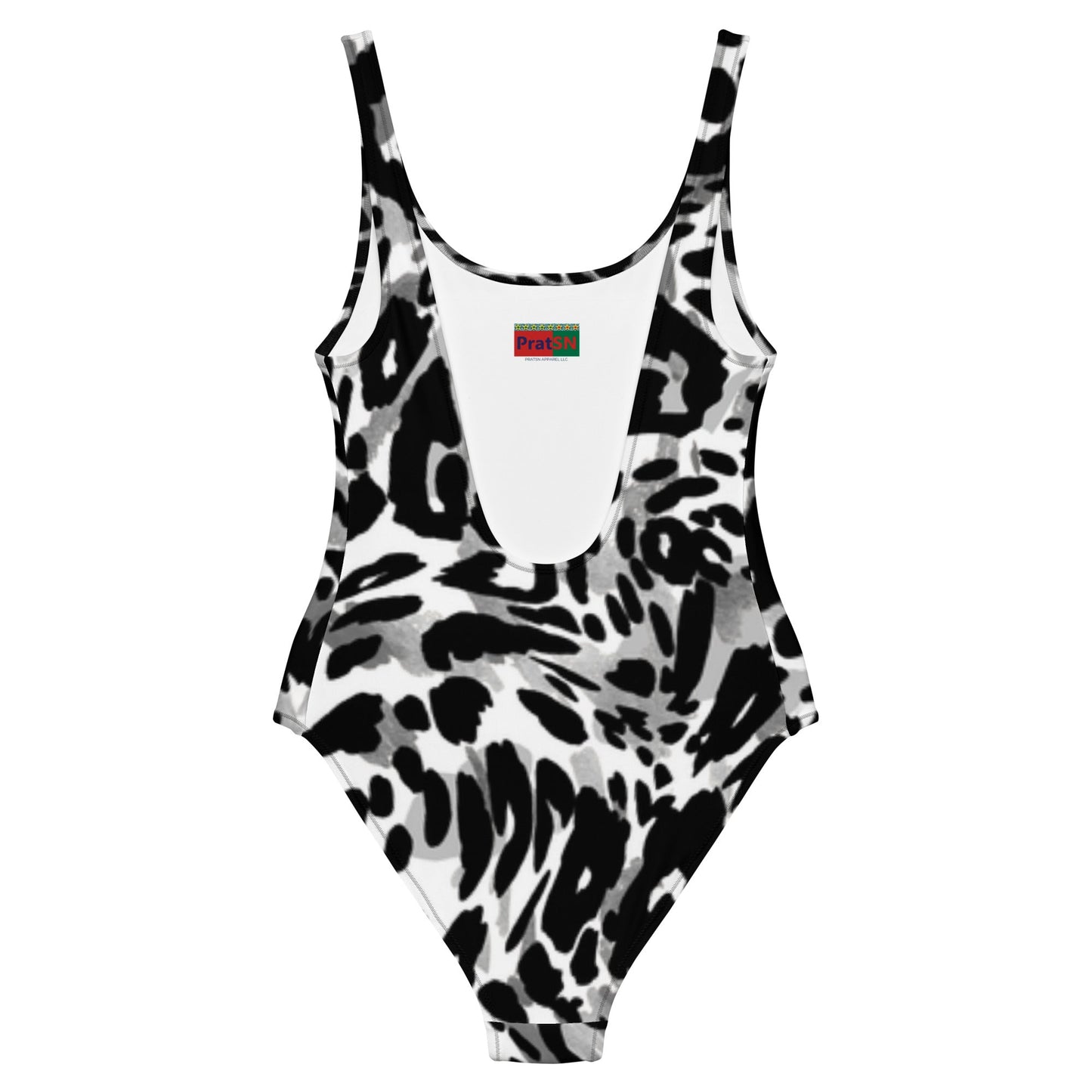 Women's One - Piece Swimsuit, Black White Swimwear, vacation swimwear, holiday travel swimwear, mothers day gift - PratSN