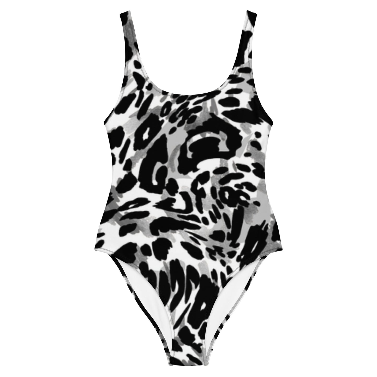 Women's One - Piece Swimsuit, Black White Swimwear, vacation swimwear, holiday travel swimwear, mothers day gift - PratSN