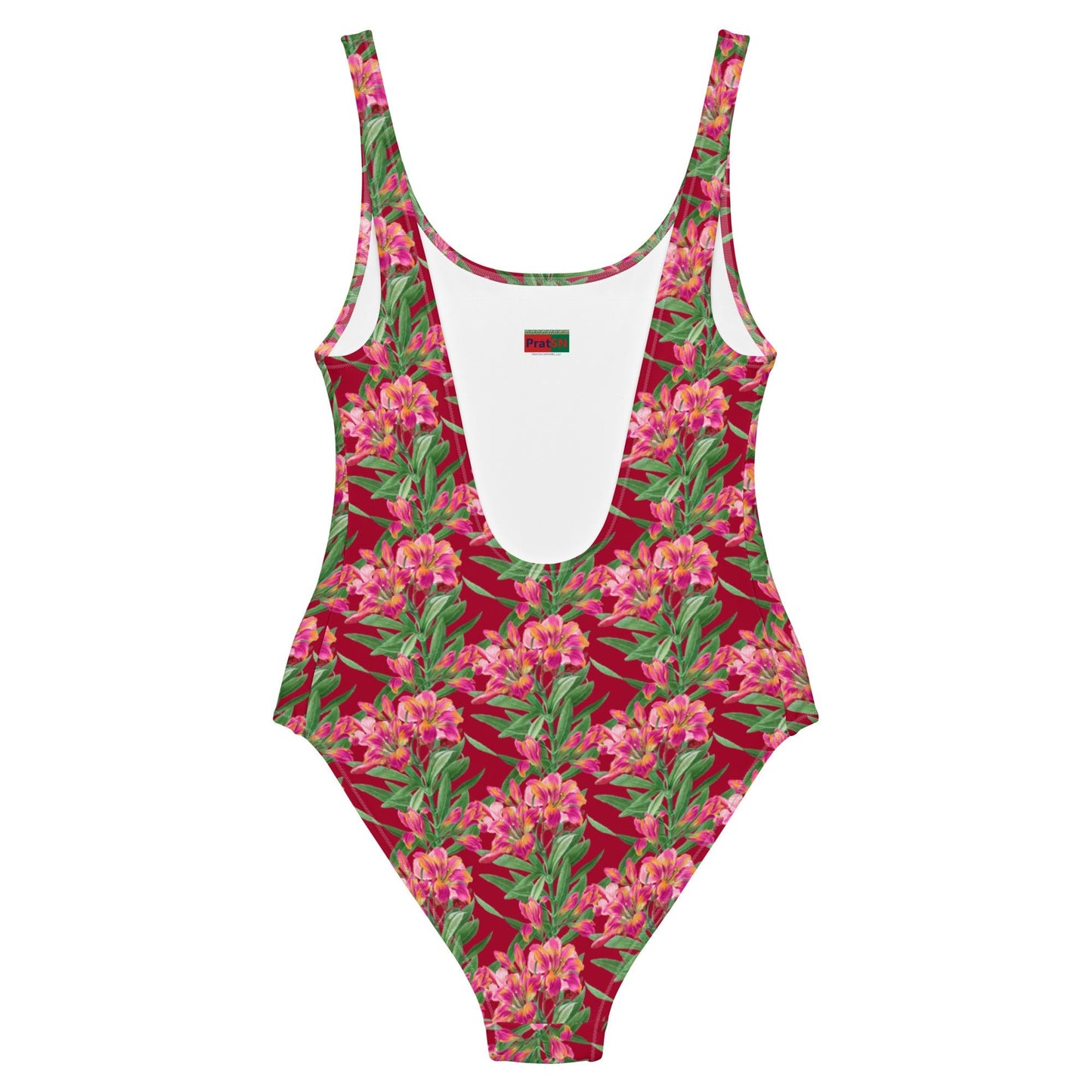 Women's One - Piece Swimsuit, Floral swimwear, classic beach dress - PratSN