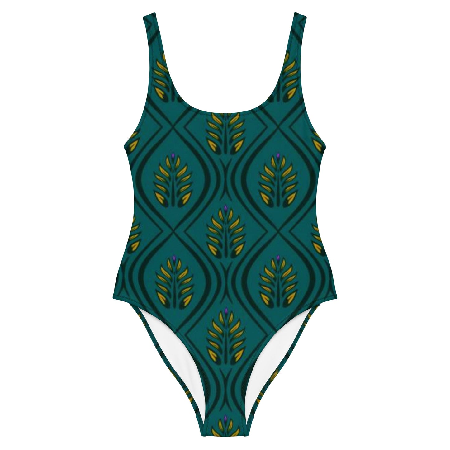 Women's One - Piece Swimsuit, Green swimsuit, vacation swimwear, holiday travel swimwear, mothers day gift - PratSN