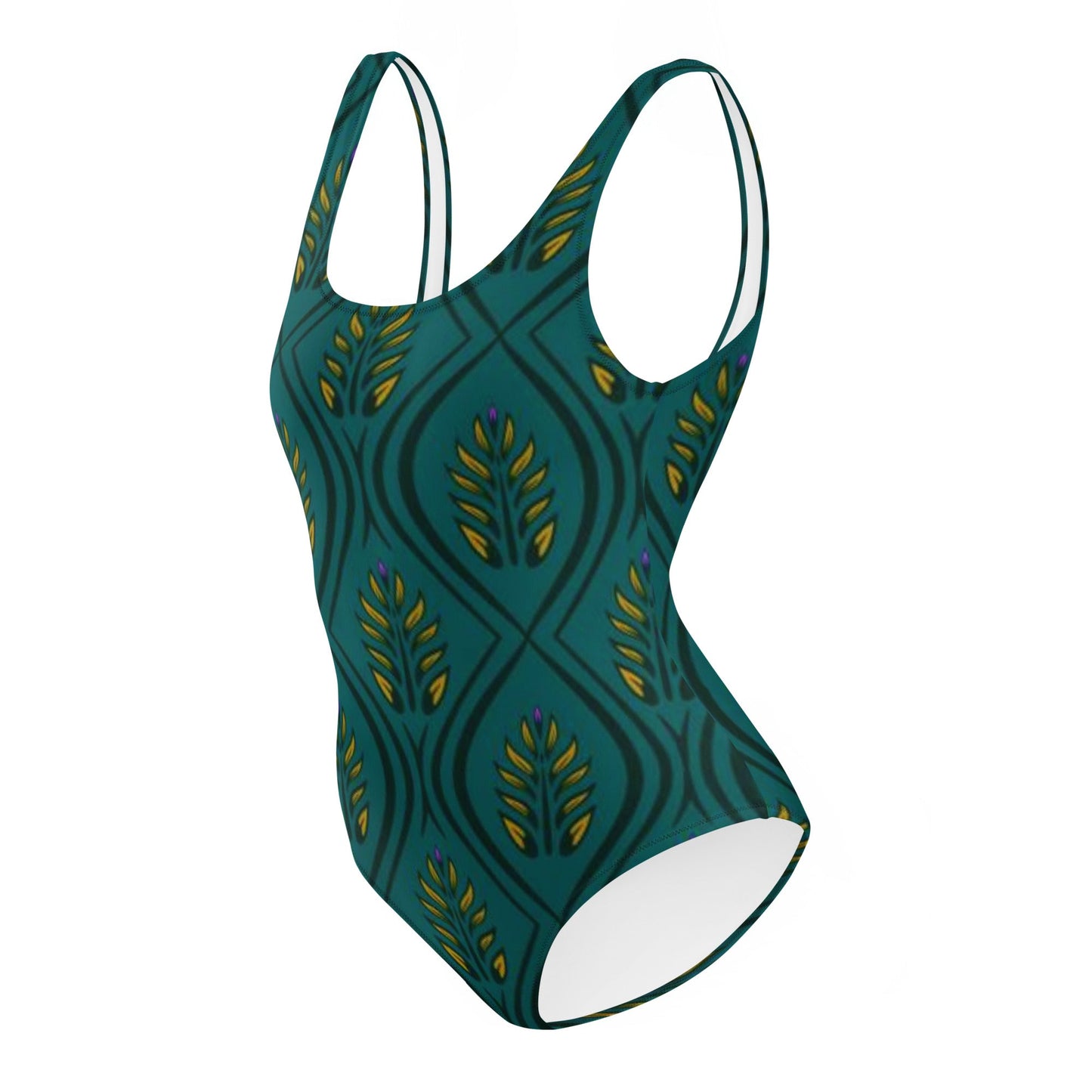 Women's One - Piece Swimsuit, Green swimsuit, vacation swimwear, holiday travel swimwear, mothers day gift - PratSN
