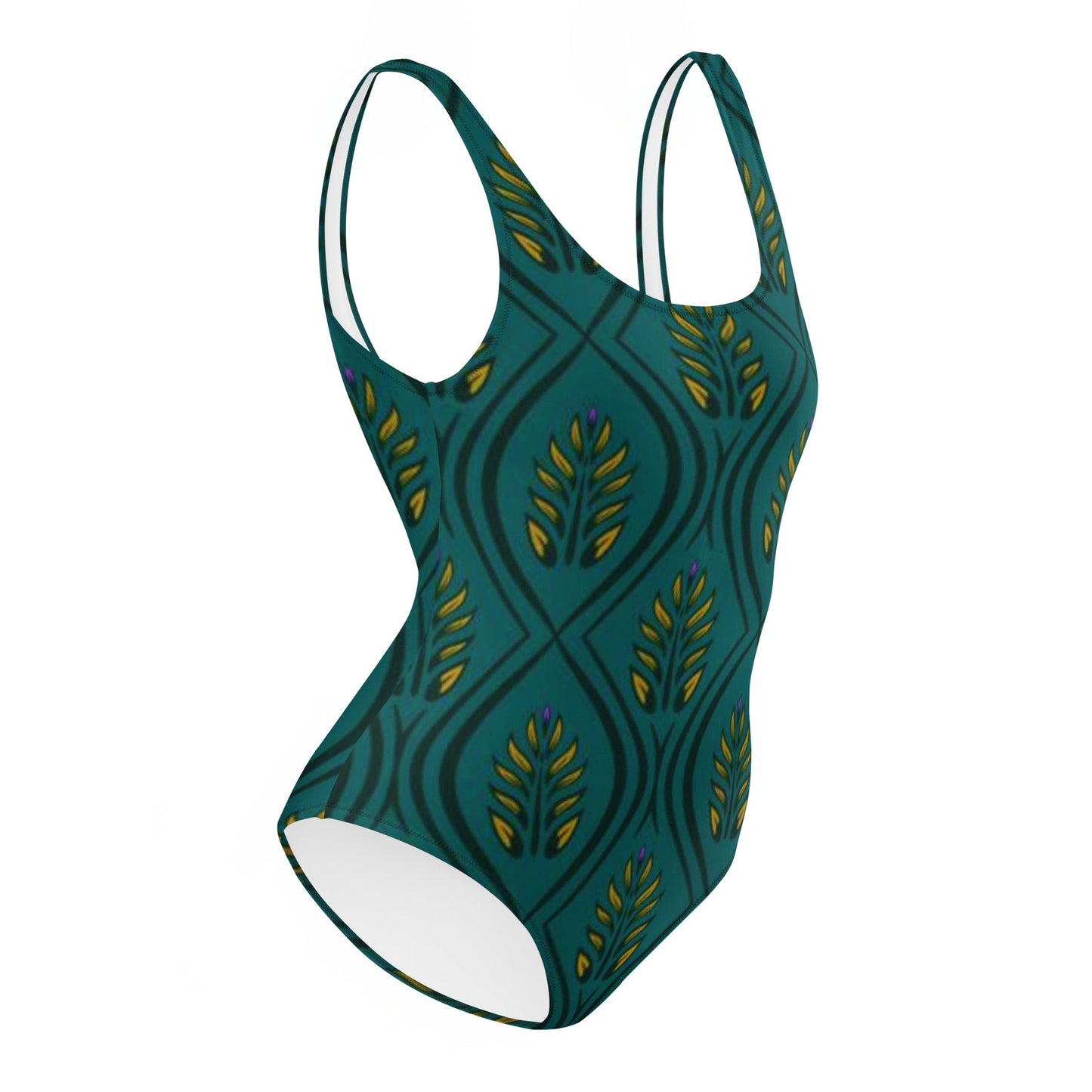 Women's One - Piece Swimsuit, Green swimsuit, vacation swimwear, holiday travel swimwear, mothers day gift - PratSN