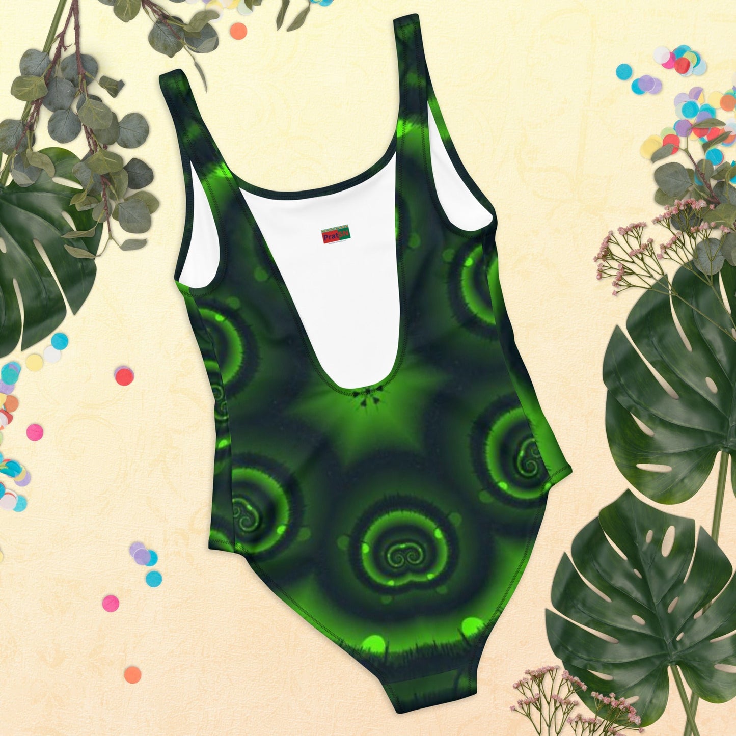 Women's One - Piece Swimsuit, Green Swimwear, bathing suits, Swimming Suits. Women's Swimwear - PratSN