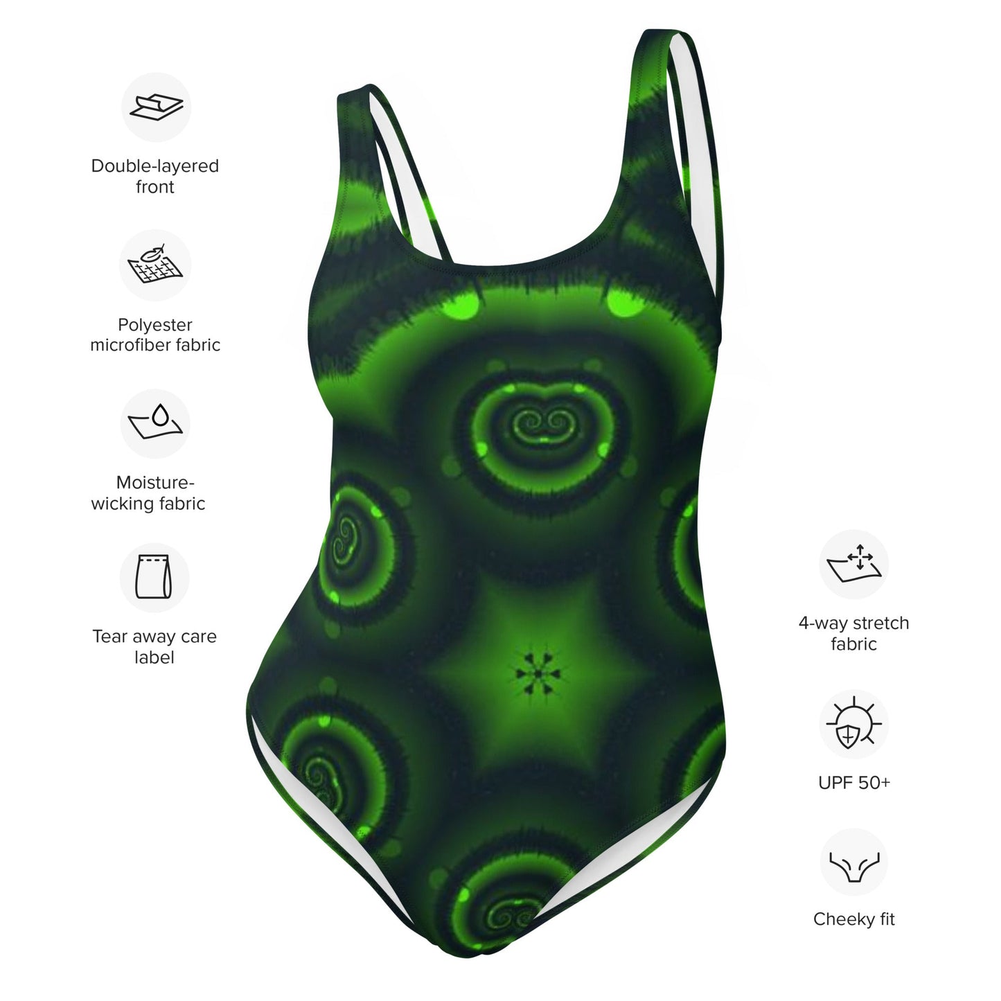 Women's One - Piece Swimsuit, Green Swimwear, bathing suits, Swimming Suits. Women's Swimwear - PratSN