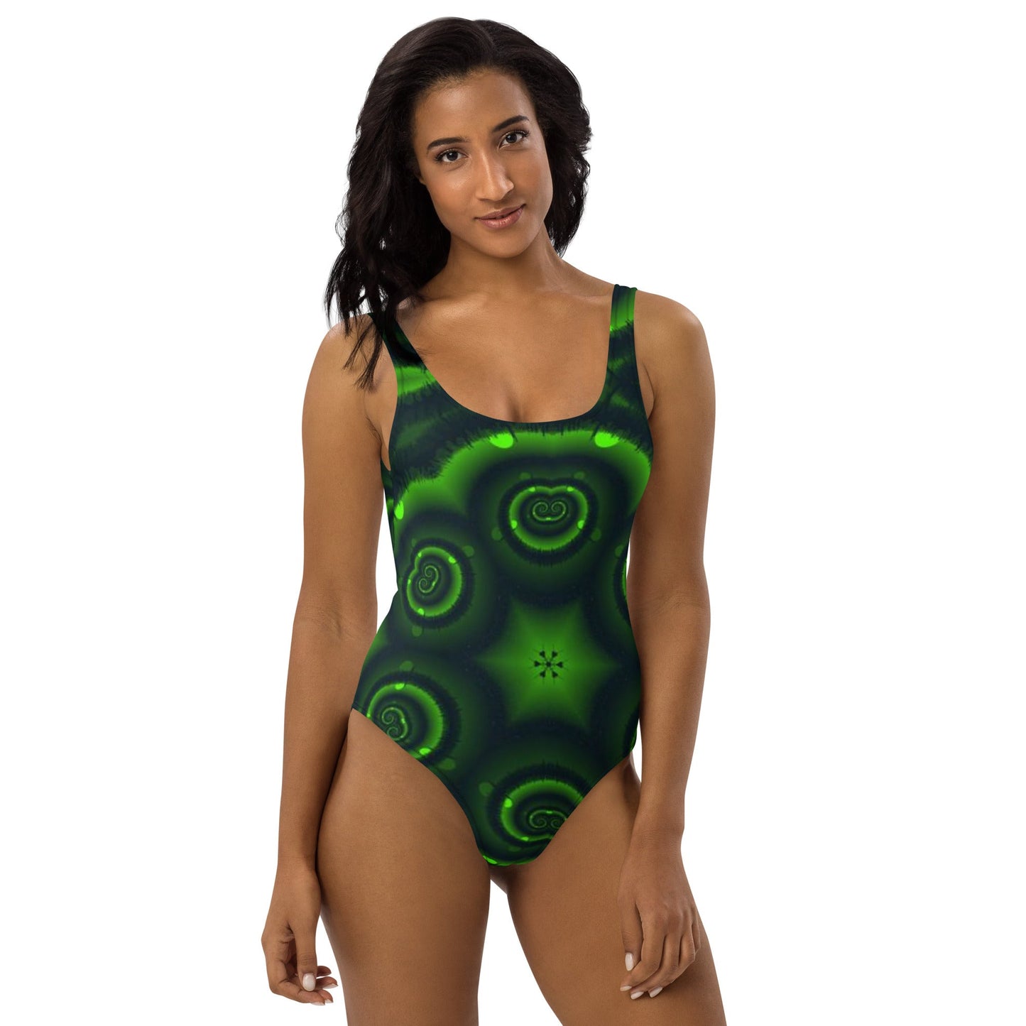 Women's One - Piece Swimsuit, Green Swimwear, bathing suits, Swimming Suits. Women's Swimwear - PratSN