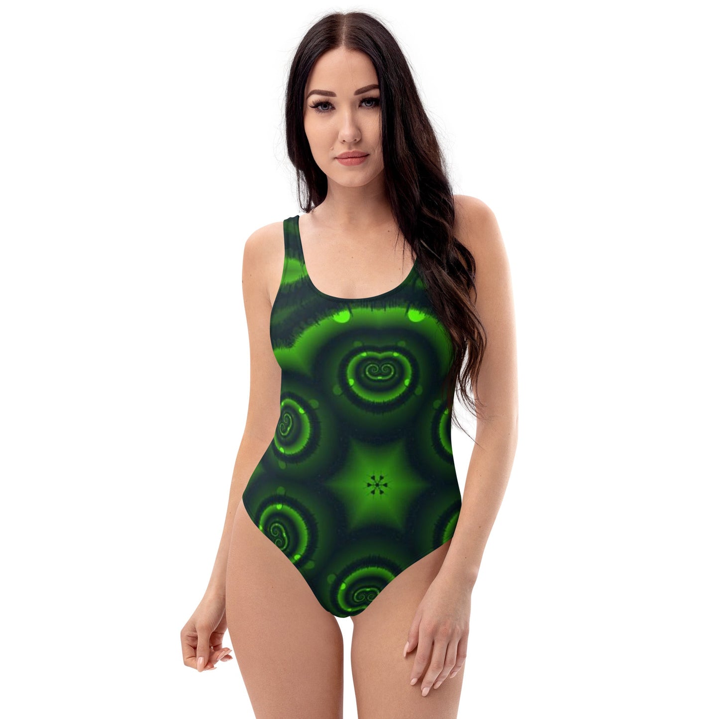 Women's One - Piece Swimsuit, Green Swimwear, bathing suits, Swimming Suits. Women's Swimwear - PratSN