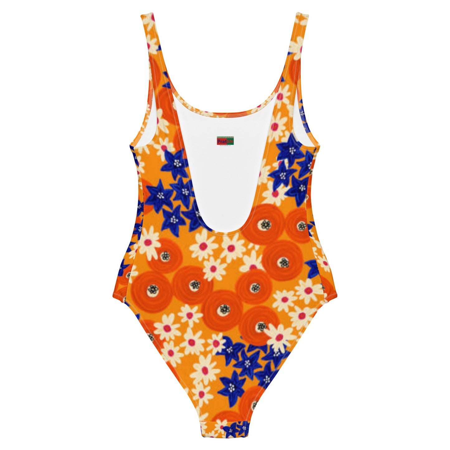 Women's One - Piece Swimsuit, Hawaiian Pattern Swimwear, Floral Outfit, Swimsuit, Beachwear, Bathing Suit - PratSN