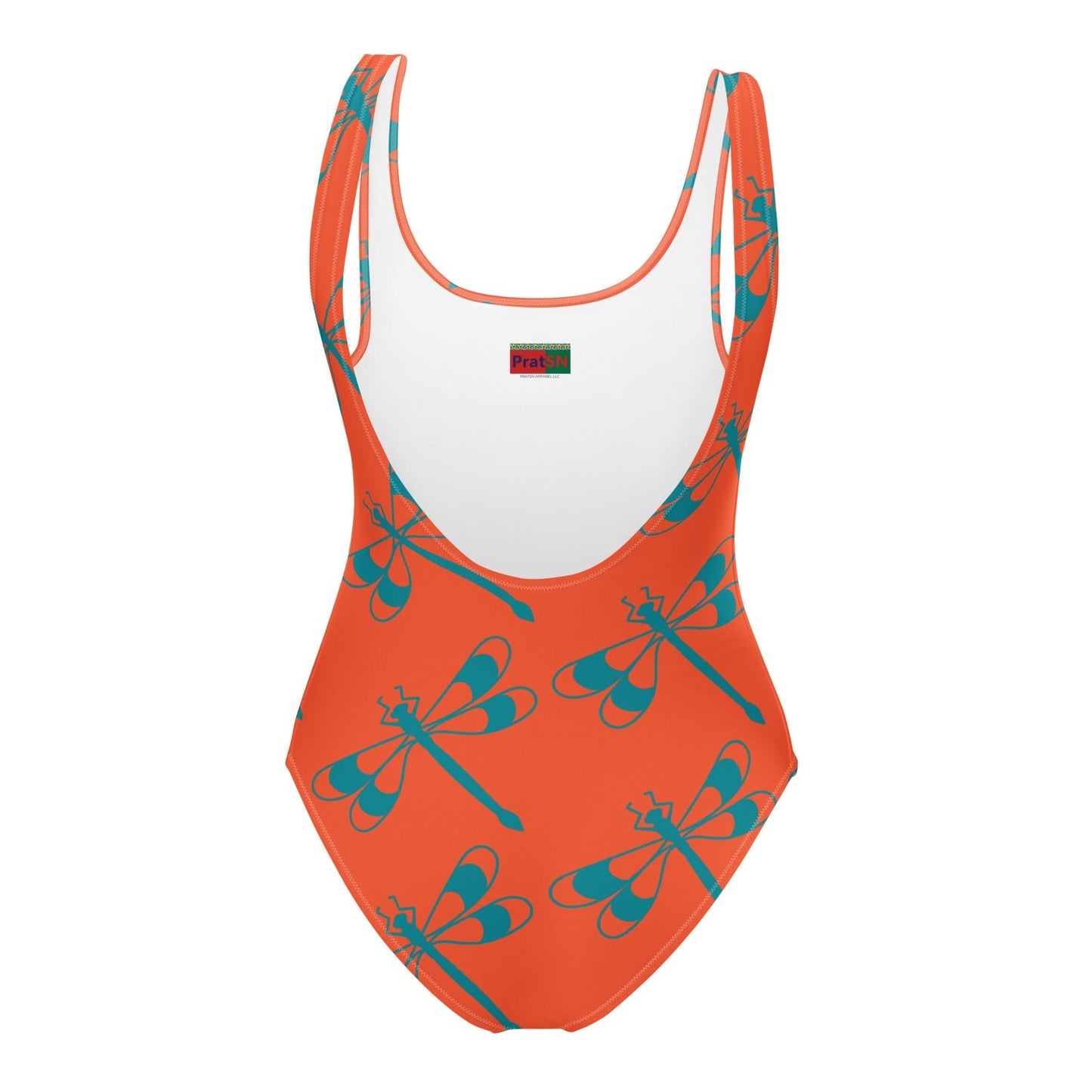 Women's One - Piece Swimsuit, Orange Bathing Suit, vacation swimwear, holiday travel swimwear, mothers day gift - PratSN