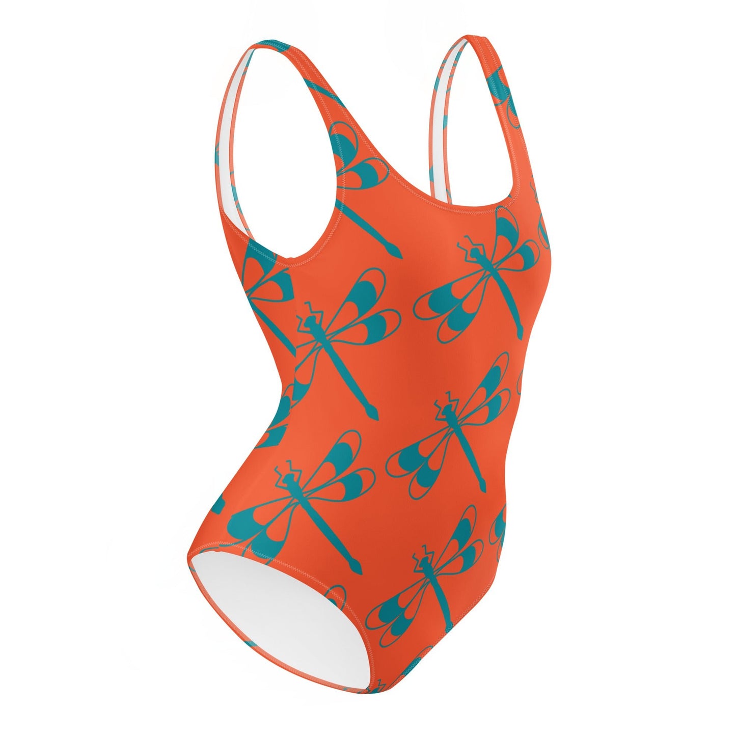 Women's One - Piece Swimsuit, Orange Bathing Suit, vacation swimwear, holiday travel swimwear, mothers day gift - PratSN