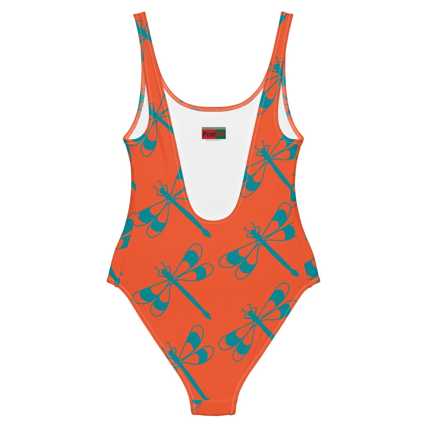 Women's One - Piece Swimsuit, Orange Bathing Suit, vacation swimwear, holiday travel swimwear, mothers day gift - PratSN