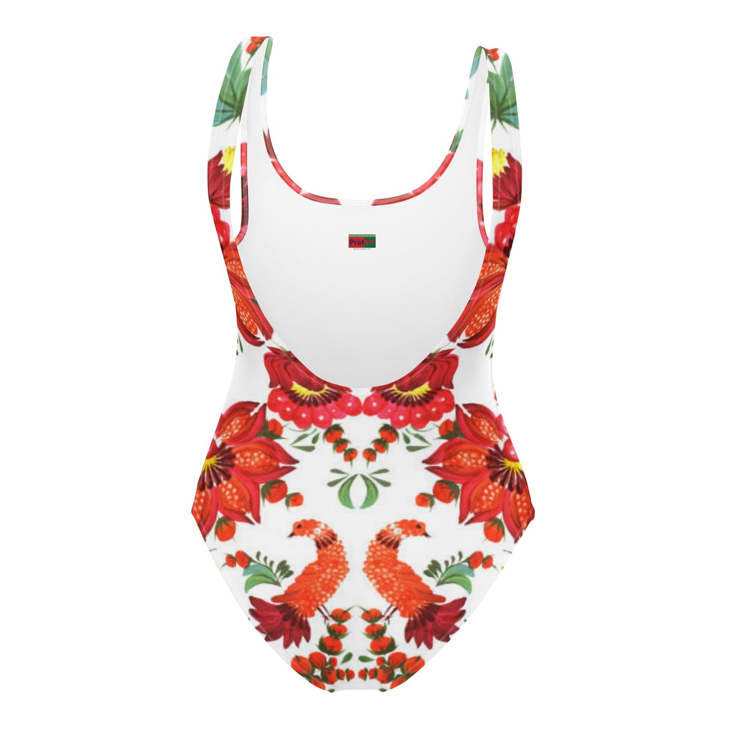 Women's One - Piece Swimsuit, Orange Red Green Bathing suit, Swimwear, classic beach dress, beautiful outfit, Beach dress for summer and spring - PratSN