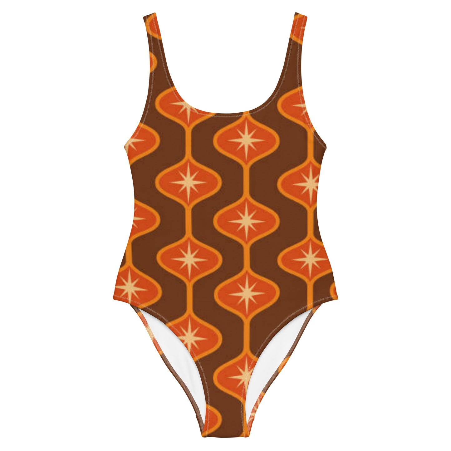 Women's One - Piece Swimsuit, Orange Swimwear, swimsuit, vacation swimwear, holiday travel swimwear, mothers day gift - PratSN