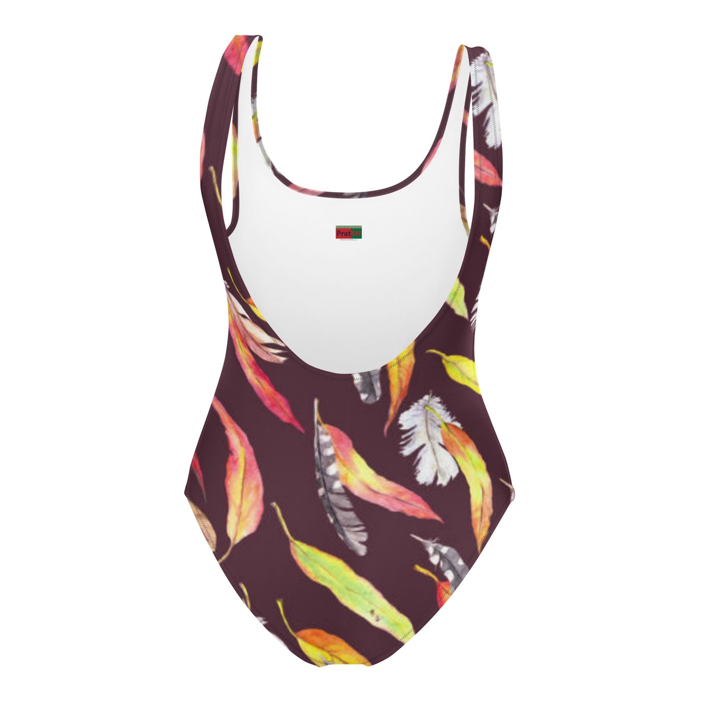 Women's One - Piece Swimsuit, Outfit Beachwear, Bathing Suit Yellow Brown Swimwear, - PratSN