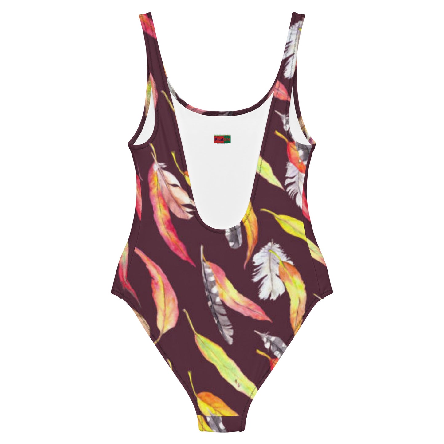 Women's One - Piece Swimsuit, Outfit Beachwear, Bathing Suit Yellow Brown Swimwear, - PratSN