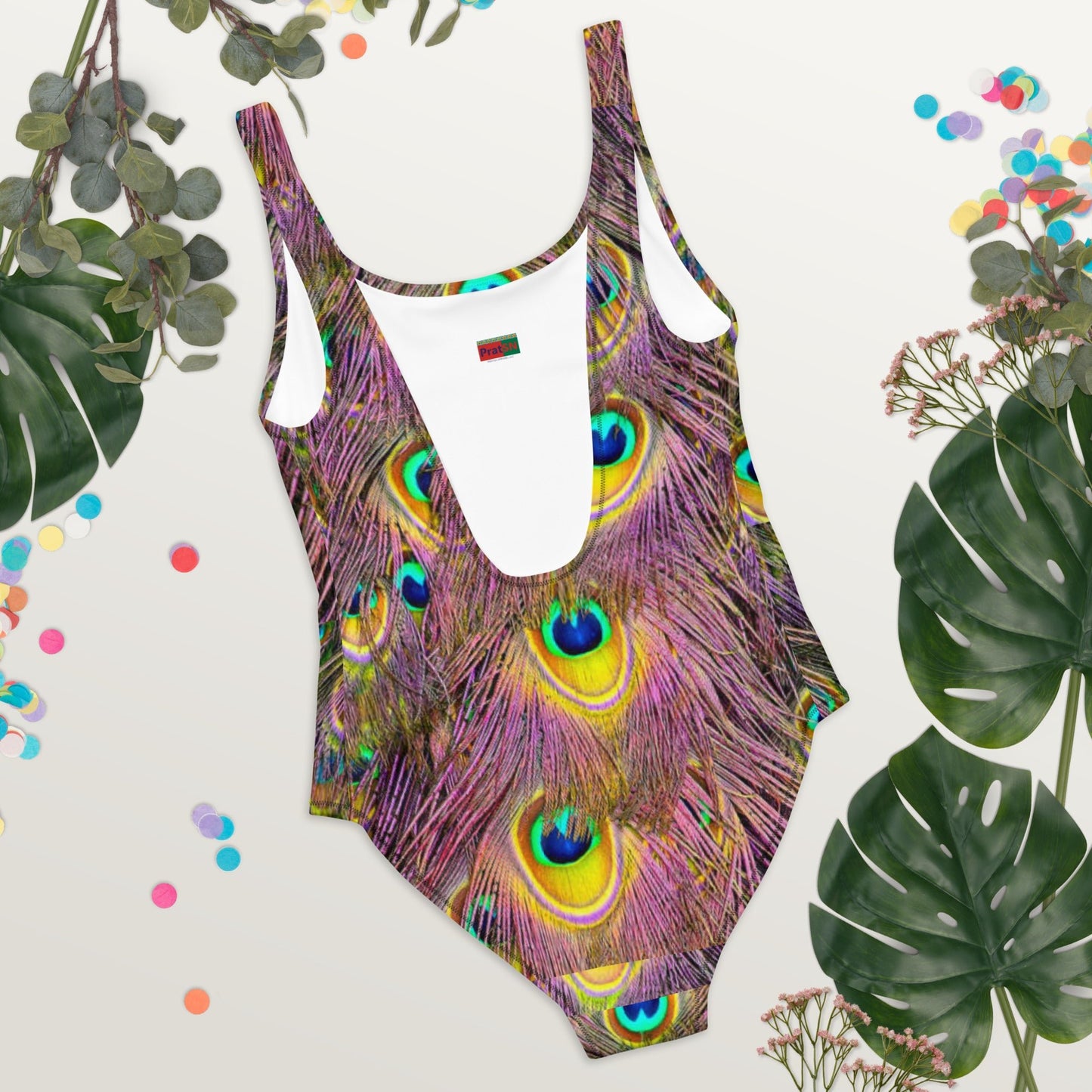Women's One - Piece Swimsuit, Peacock Pattern Outfit, tankinis, Swimsuit, Beachwear, Bathing Suit - PratSN
