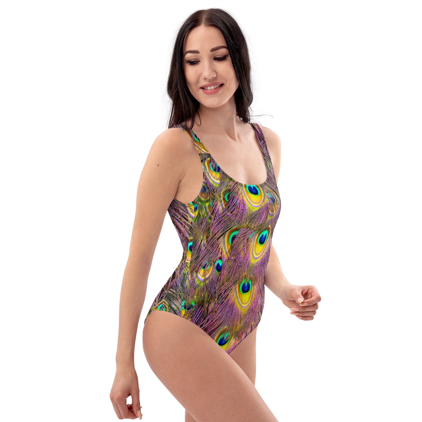 Women's One - Piece Swimsuit, Peacock Pattern Outfit, tankinis, Swimsuit, Beachwear, Bathing Suit - PratSN