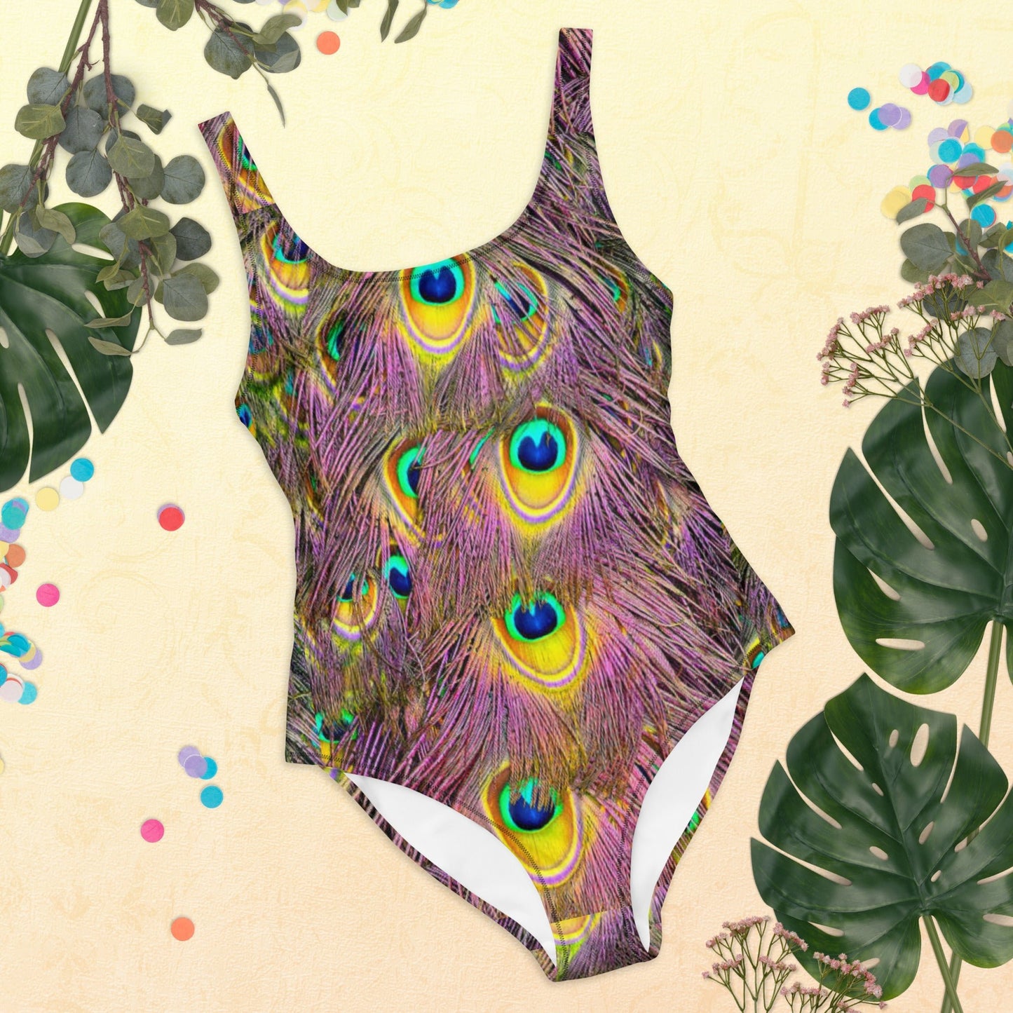 Women's One - Piece Swimsuit, Peacock Pattern Outfit, tankinis, Swimsuit, Beachwear, Bathing Suit - PratSN