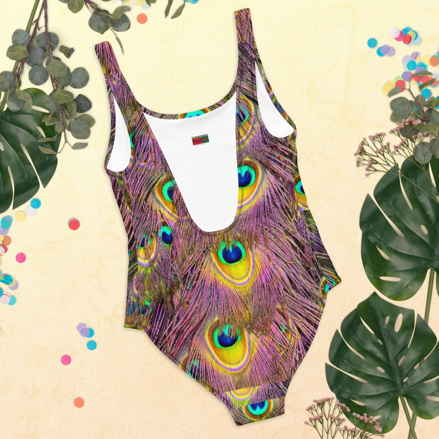 Women's One - Piece Swimsuit, Peacock Pattern Outfit, tankinis, Swimsuit, Beachwear, Bathing Suit - PratSN