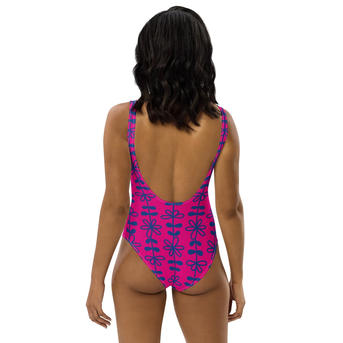 Women's One - Piece Swimsuit, Pink Bathing Suit, vacation swimwear, holiday travel swimwear, mothers day gift - PratSN