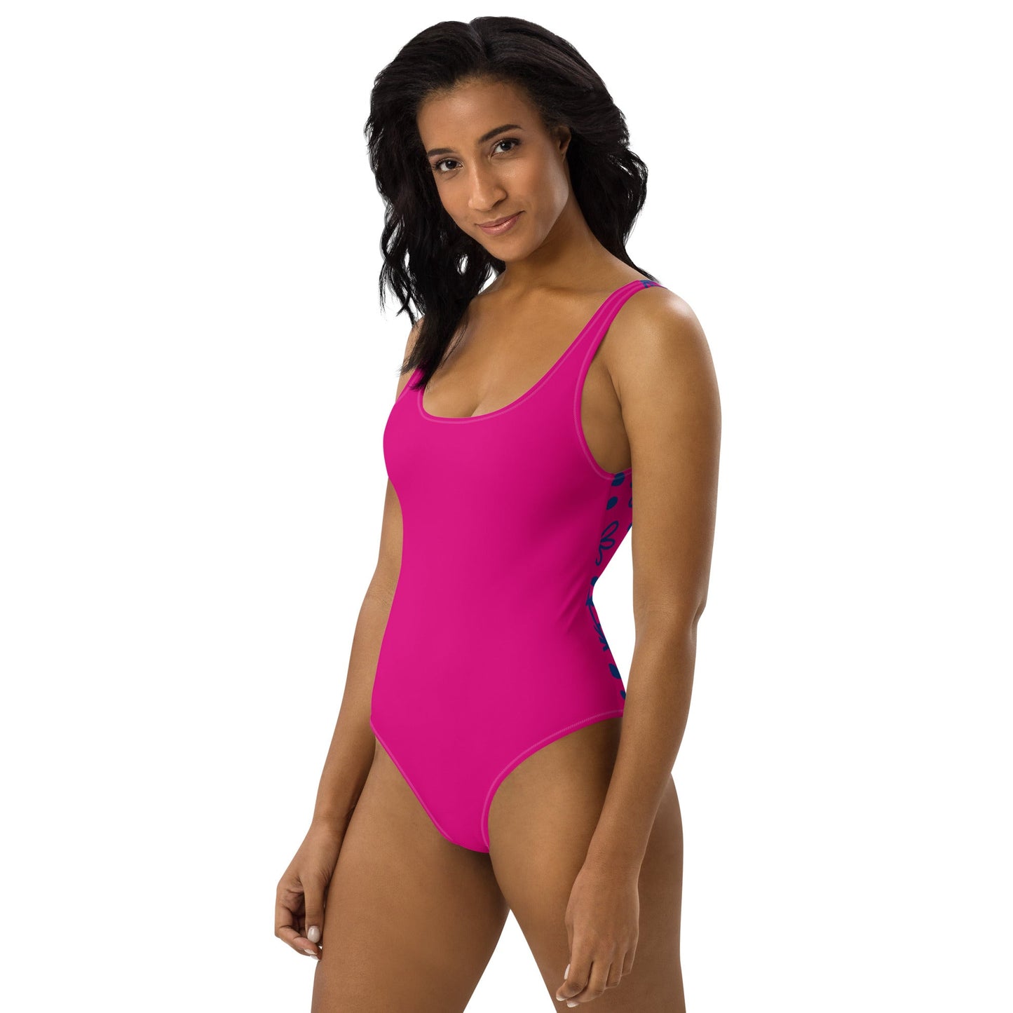 Women's One - Piece Swimsuit, Pink Bathing Suit, vacation swimwear, holiday travel swimwear, mothers day gift - PratSN