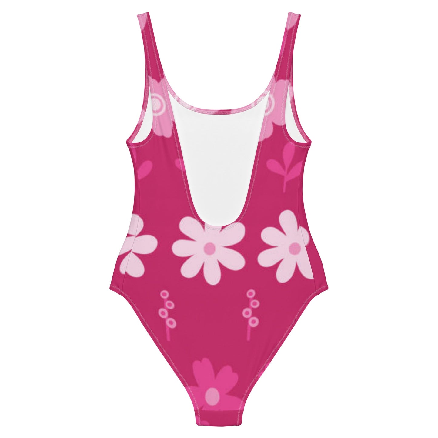 Women's One - Piece Swimsuit, Pink Floral Swimwear, tankinis, Swimsuit, Beachwear, Bathing Suit - PratSN