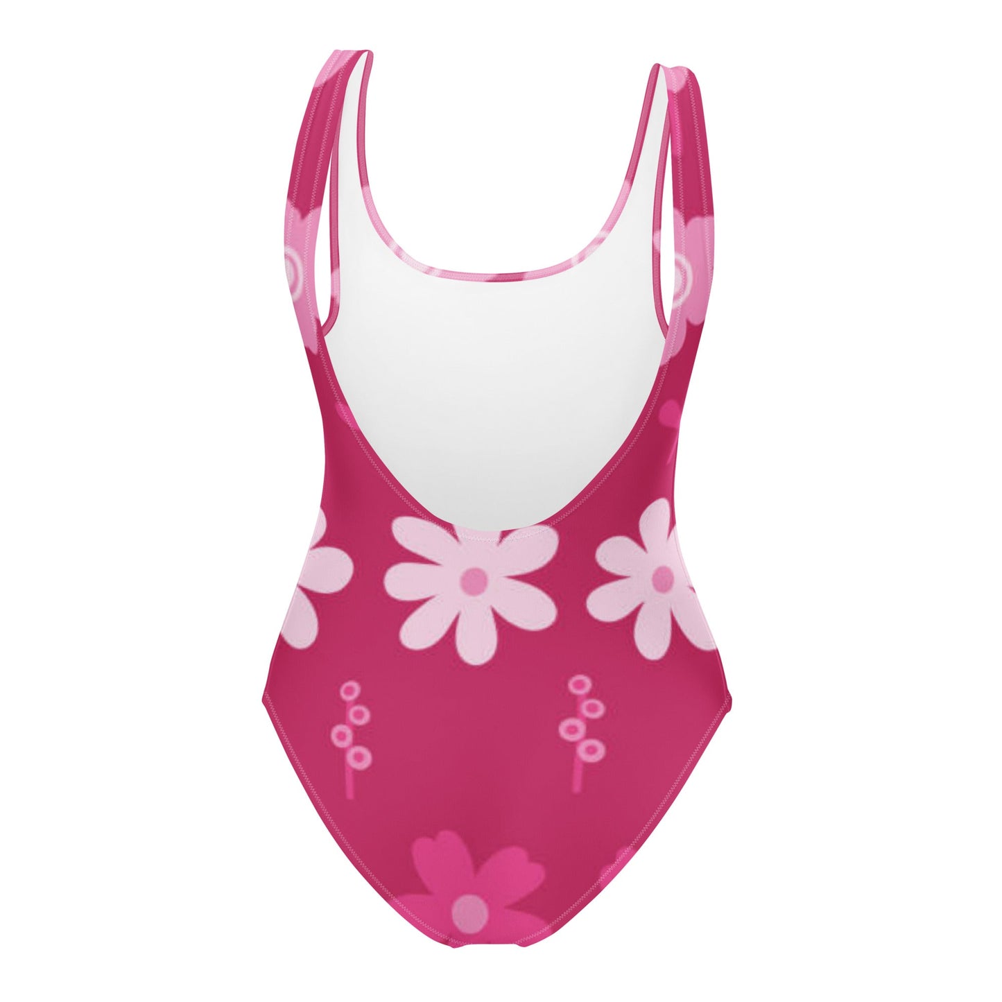 Women's One - Piece Swimsuit, Pink Floral Swimwear, tankinis, Swimsuit, Beachwear, Bathing Suit - PratSN