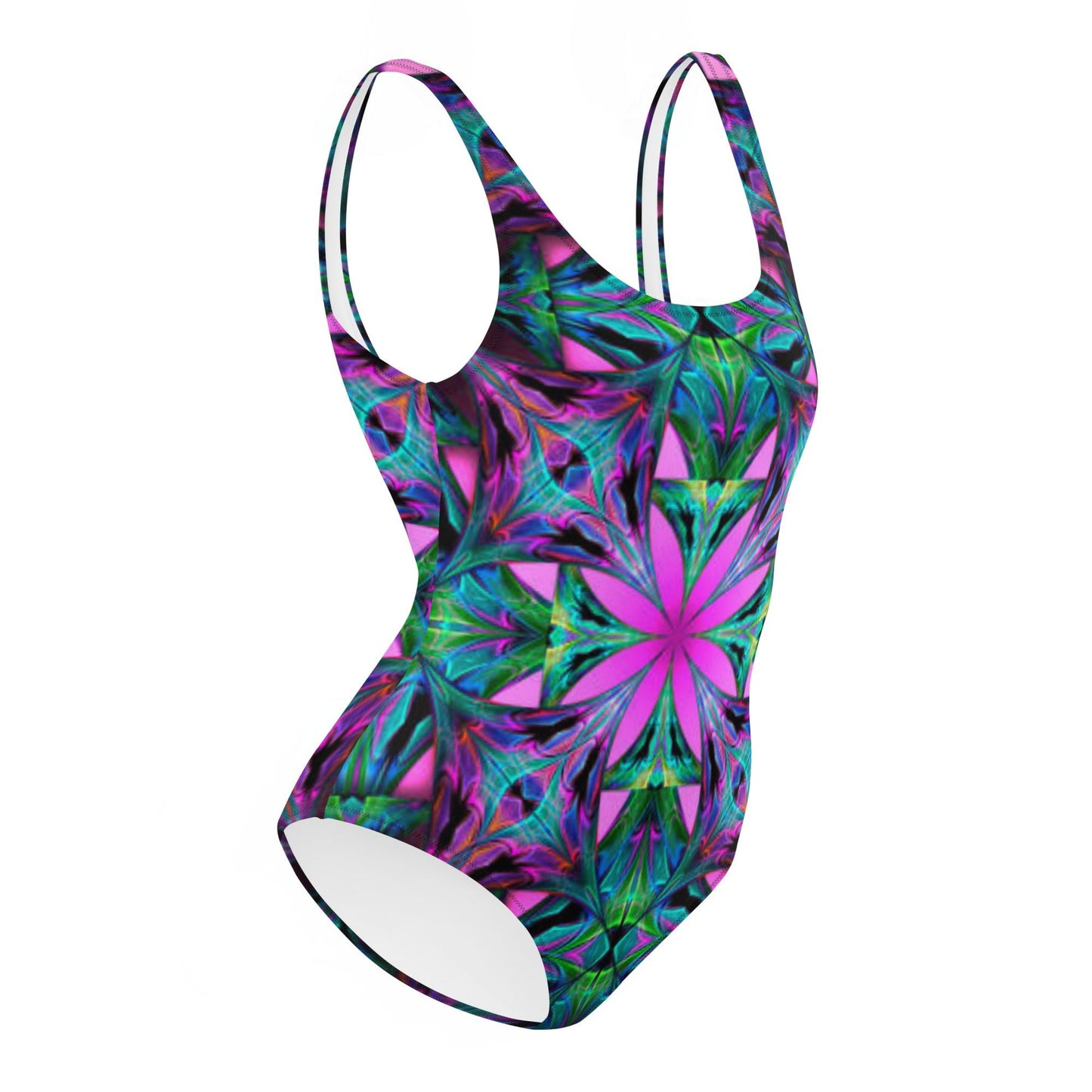 Women's One - Piece Swimsuit, Pink Green Swimwear, Swimwear, classic beach dress, beautiful outfit, Beach dress for summer and spring - PratSN