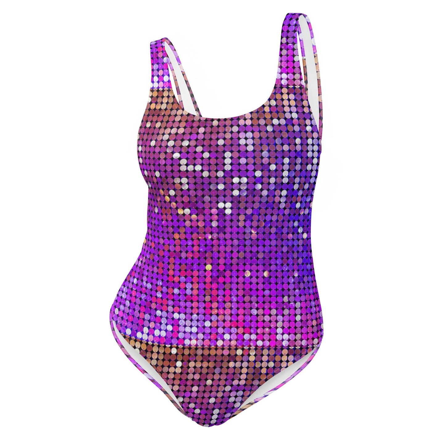 Women's One - Piece Swimsuit, Purple Rhinestone Print Swimwear, tankinis, Swimsuit, Beachwear, Bathing Suit - PratSN
