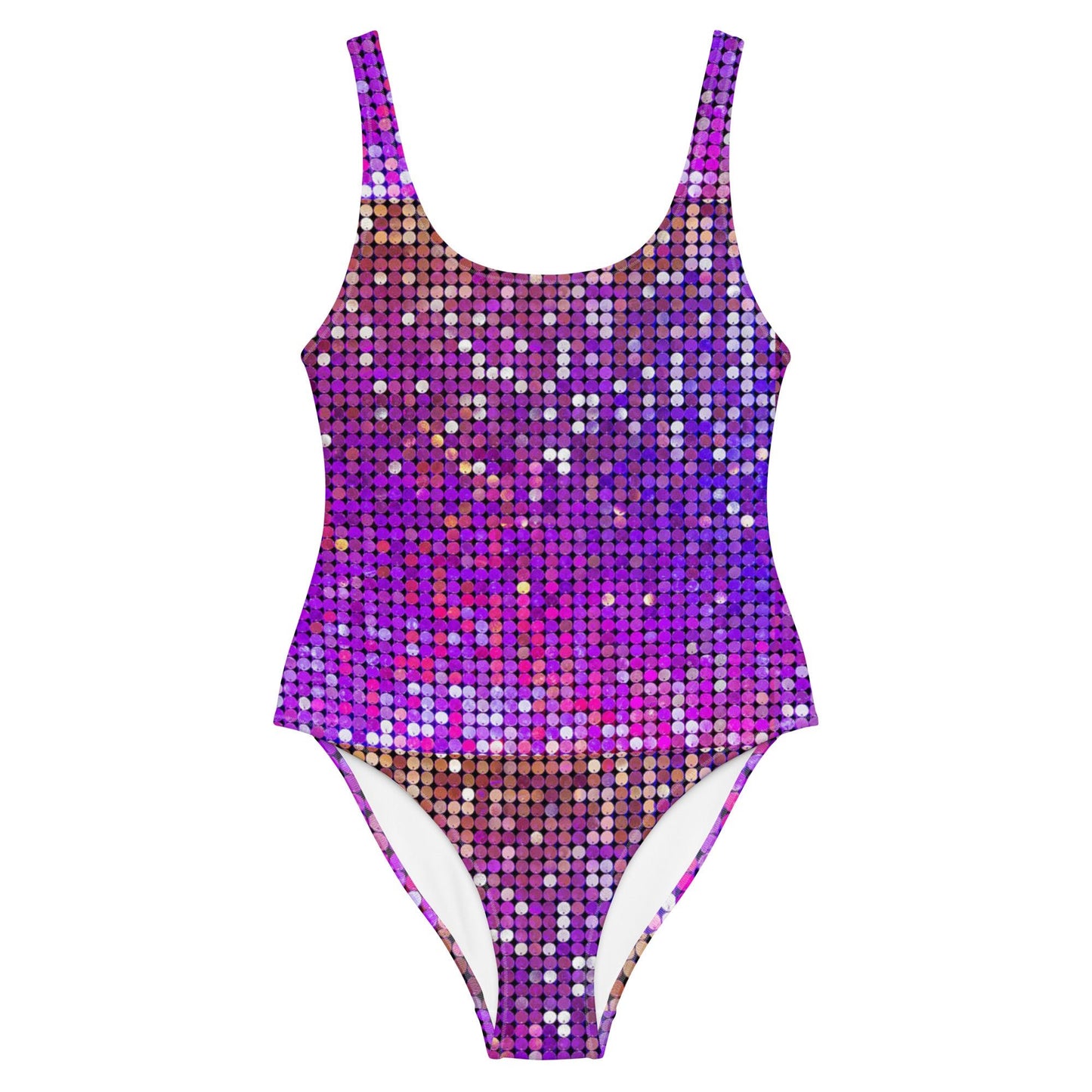 Women's One - Piece Swimsuit, Purple Rhinestone Print Swimwear, tankinis, Swimsuit, Beachwear, Bathing Suit - PratSN